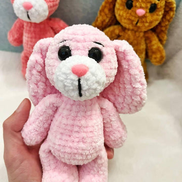 Crocheted Bunny, Bear and Dog.
