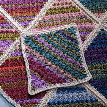 Rustic Squares Temperature Blanket