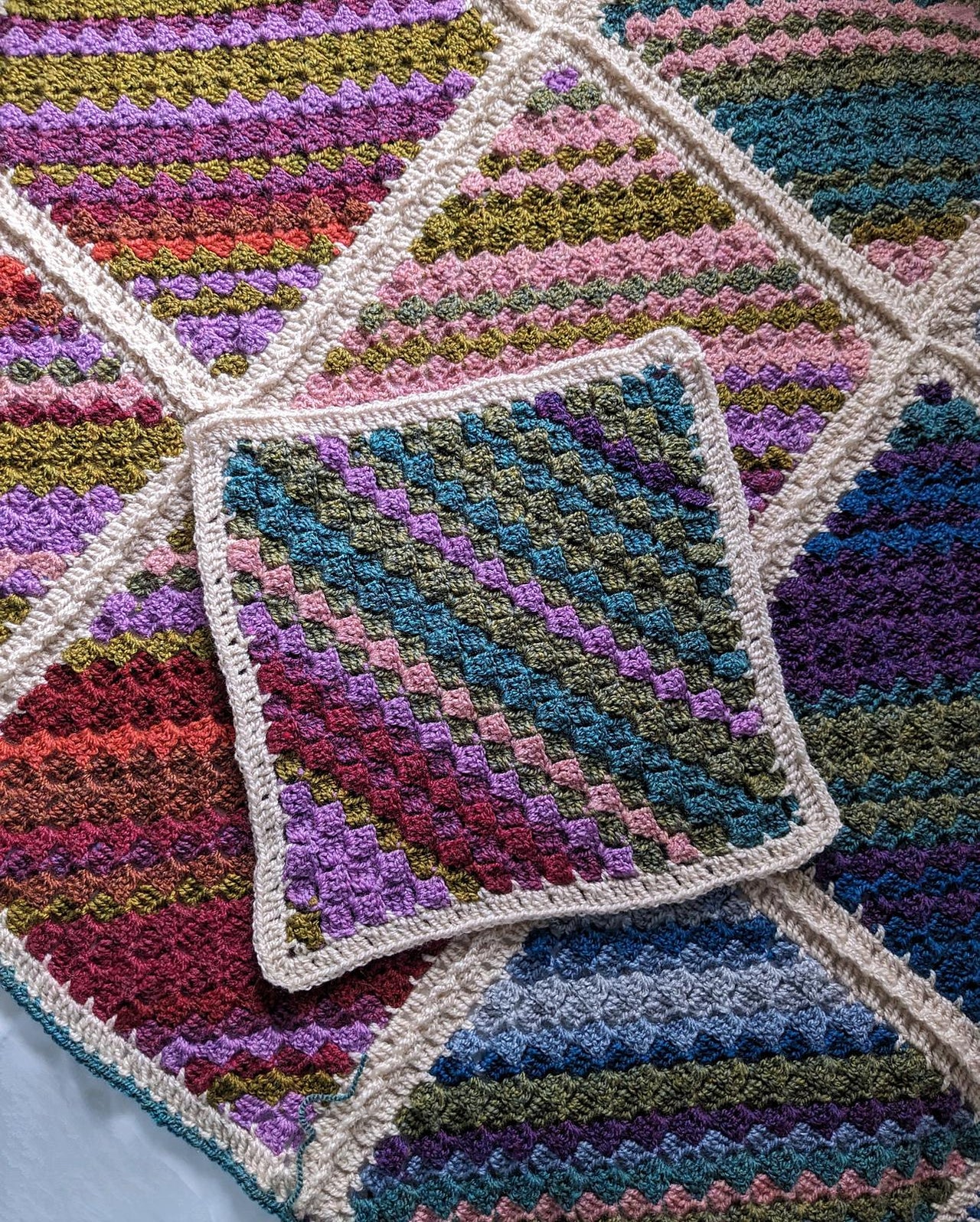 Rustic Squares Temperature Blanket
