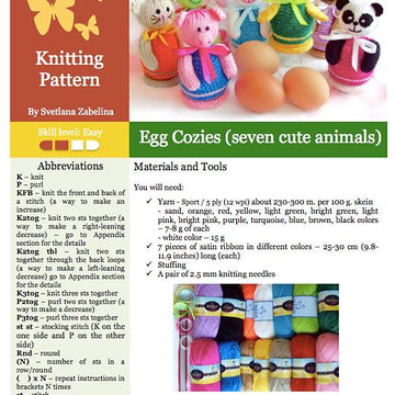 114 Egg Cozy Panda Rabbit Chicken Cat Bear Frog