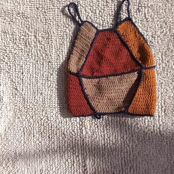 Patchwork halter top