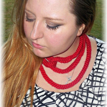 Crochet Tyre Tracks Scarf Pattern Infinity Necklace