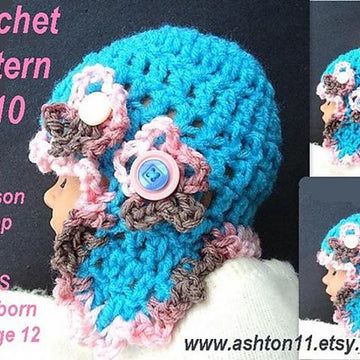 Frilly Edge Earflap Hat | Crochet Pattern 110