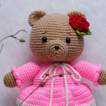 Teddy bear amigurumi crochet doll pattern