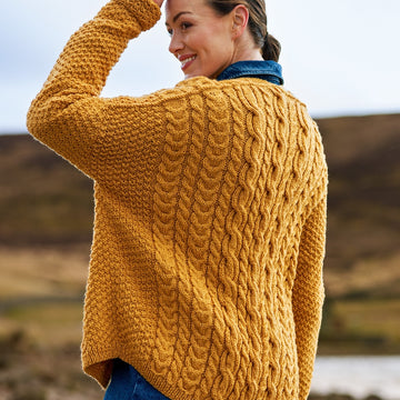 Nessa Women's Cabled Coatigan By Sarah Hatton in West Yorkshire Spinners - WYS1000266 - Downloadable PDF