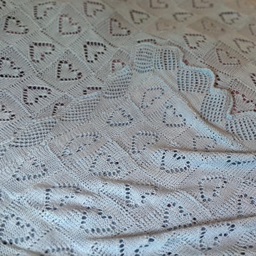 Entrelac-ing Hearts Baby Blanket