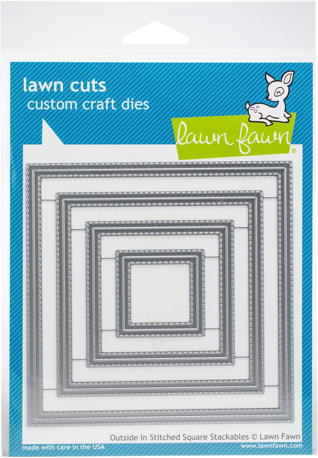 Lawn Fawn Lawn Cuts Custom Craft Stackables Dies - Outside In Stitched Square