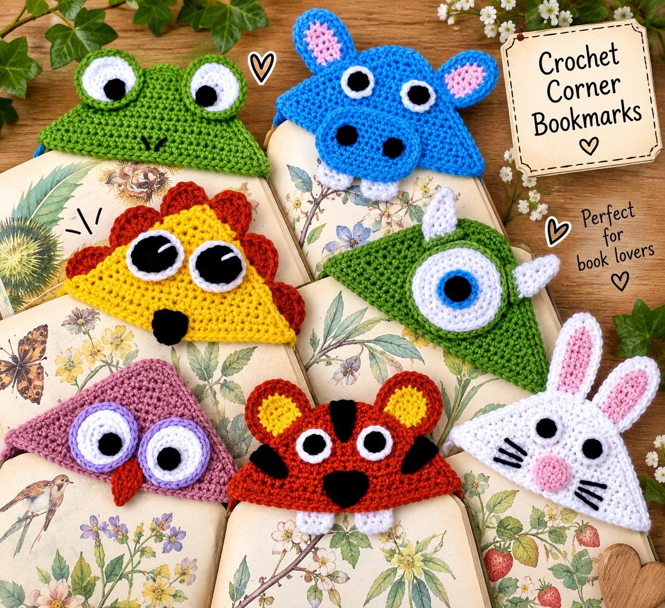Corner Bookmarks Crochet Pattern