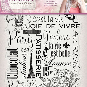Crafter's Companion Parisian Clear Stamps - Beau Collage