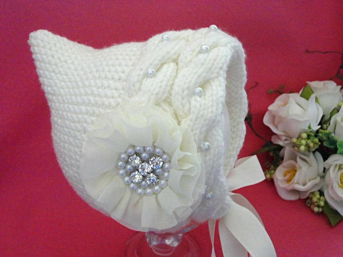 Pattern Knitted Baby Beanie Baby Girl