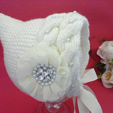 Pattern Knitted Baby Beanie Baby Girl