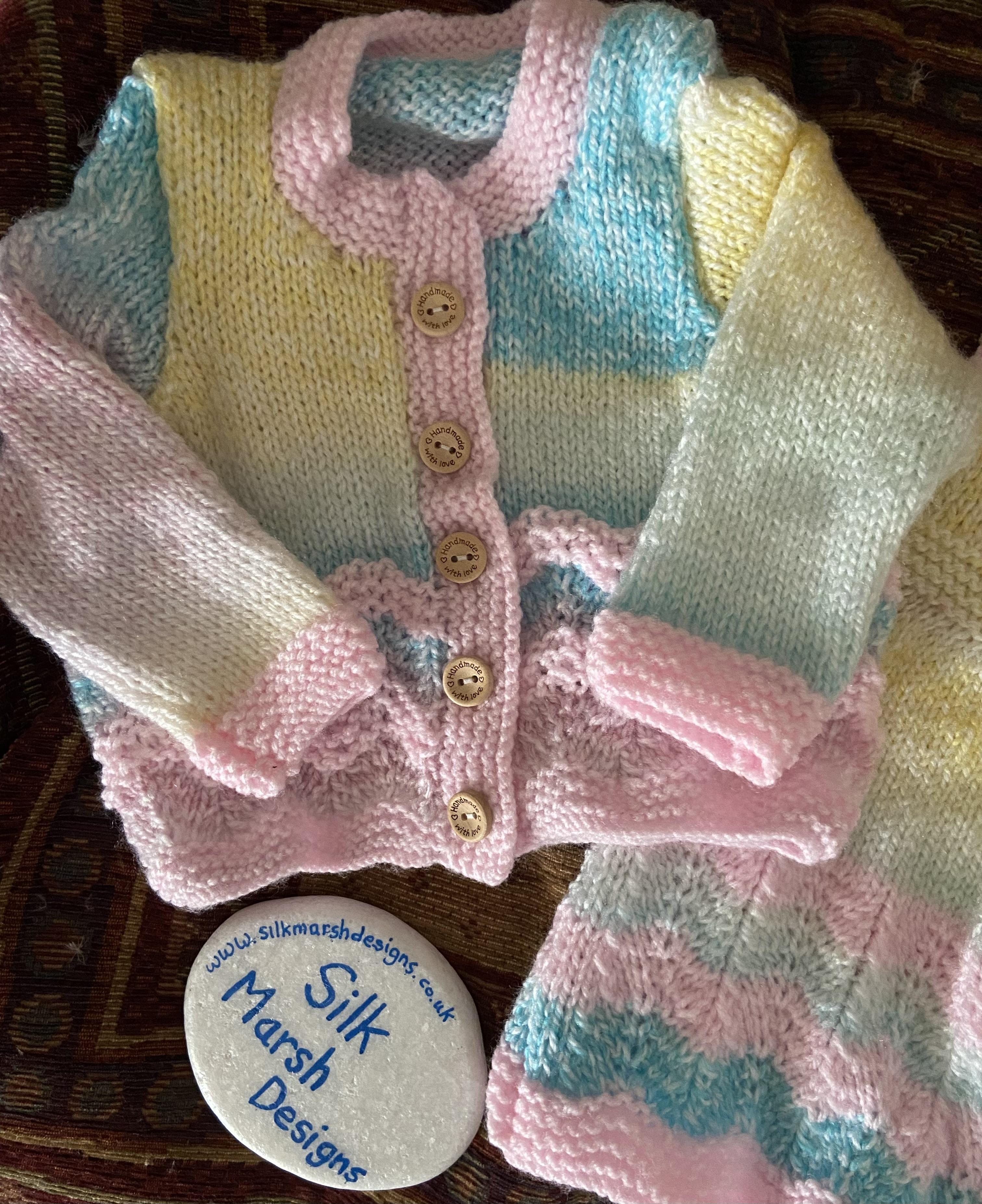 Natasha Baby Dress and Cardigan Knitting Pattern