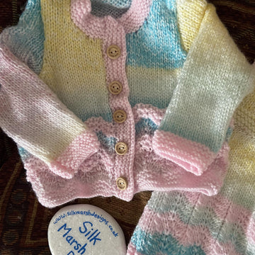 Natasha Baby Dress and Cardigan Knitting Pattern