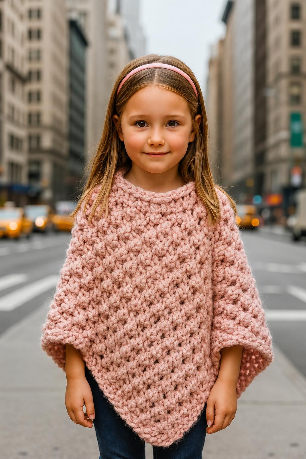 Peach poncho