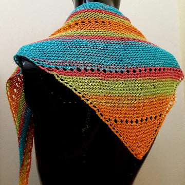 Garter and Eyelet Scarflette