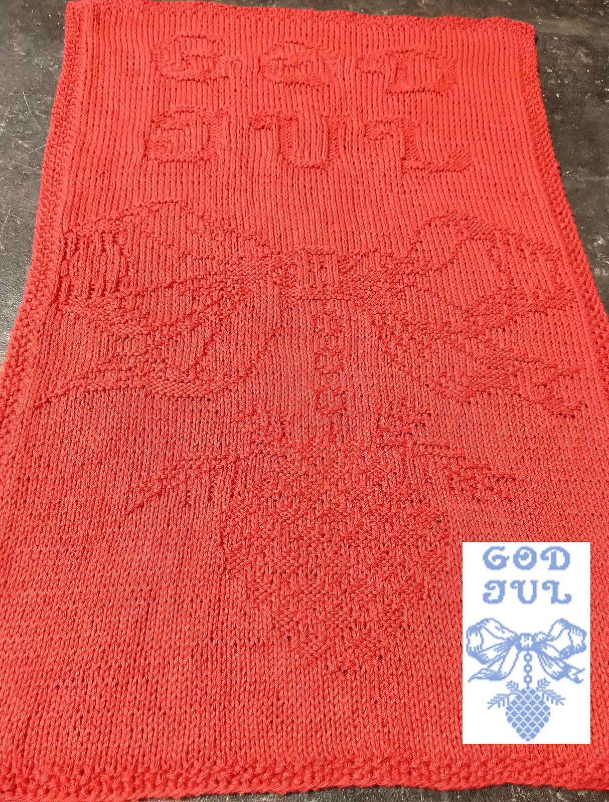 Nr. 364 13. Pine cones God Jul guest towel