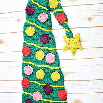 Christmas Tree Hat Scarf