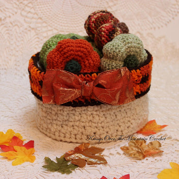 Round Plaid Basket