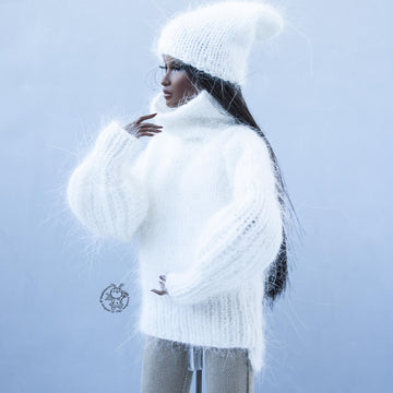 Puff Sleeve Sweater and had knitted flat