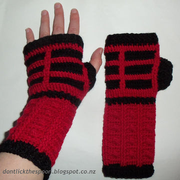 Dalek-Inspired Fingerless Gloves