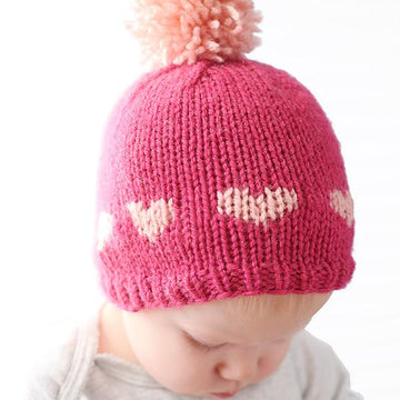 Little Valentine Fair Isle Heart Hat