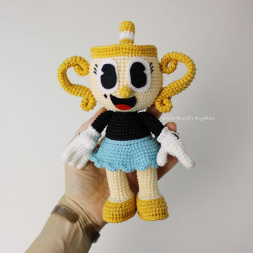 Ms. Chalice from Cuphead Amigurumi Pattern (Big Version) – Digital PDF