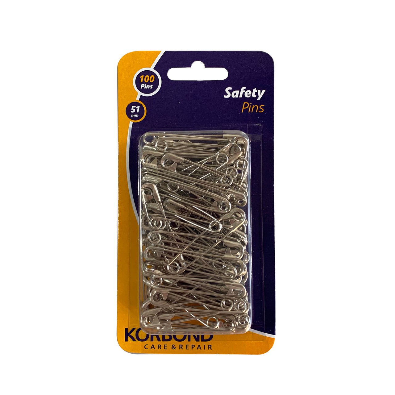 Korbond Safety Pins 100pcs (51mm)