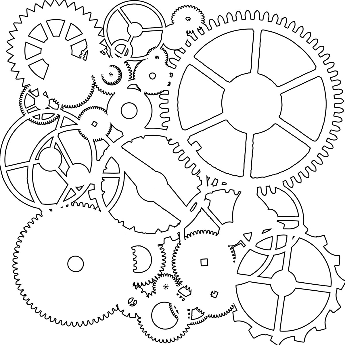 The Crafter's Workshop Crafter's Workshop Template 6"X6" - Gears