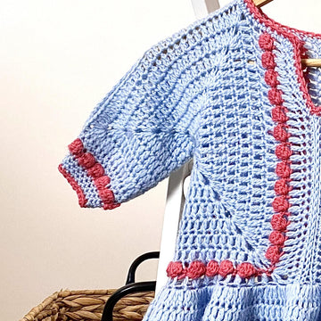 Bobbles in Granny Square Girl's Dress