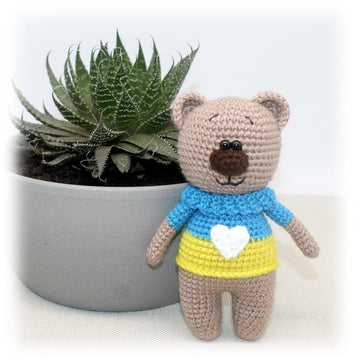 I Love Ukraine Bear Crochet Pattern