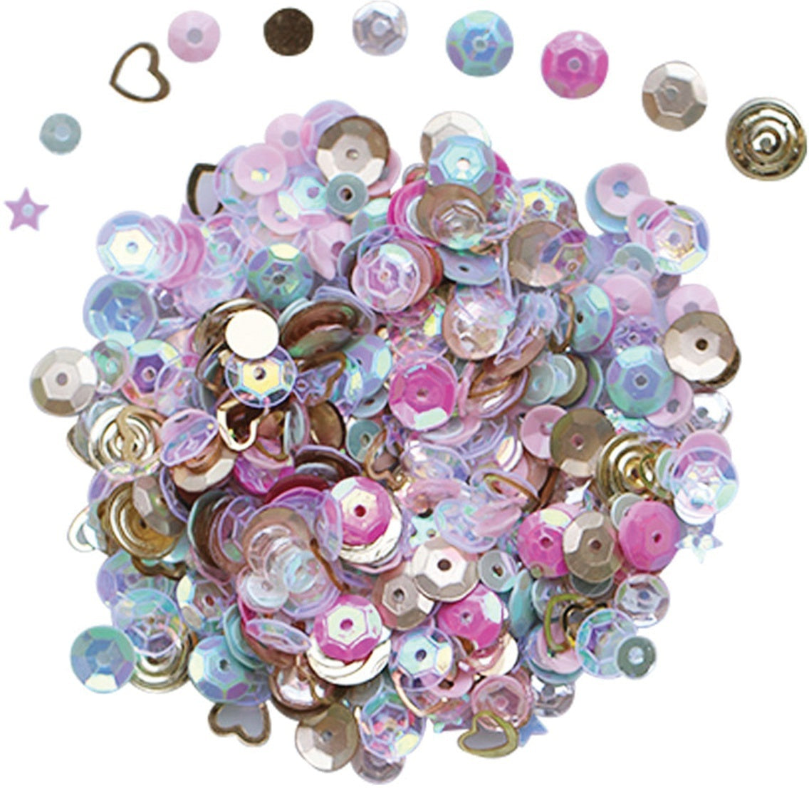 Dress My Crafts Sequins 25gms - Pink Celebration