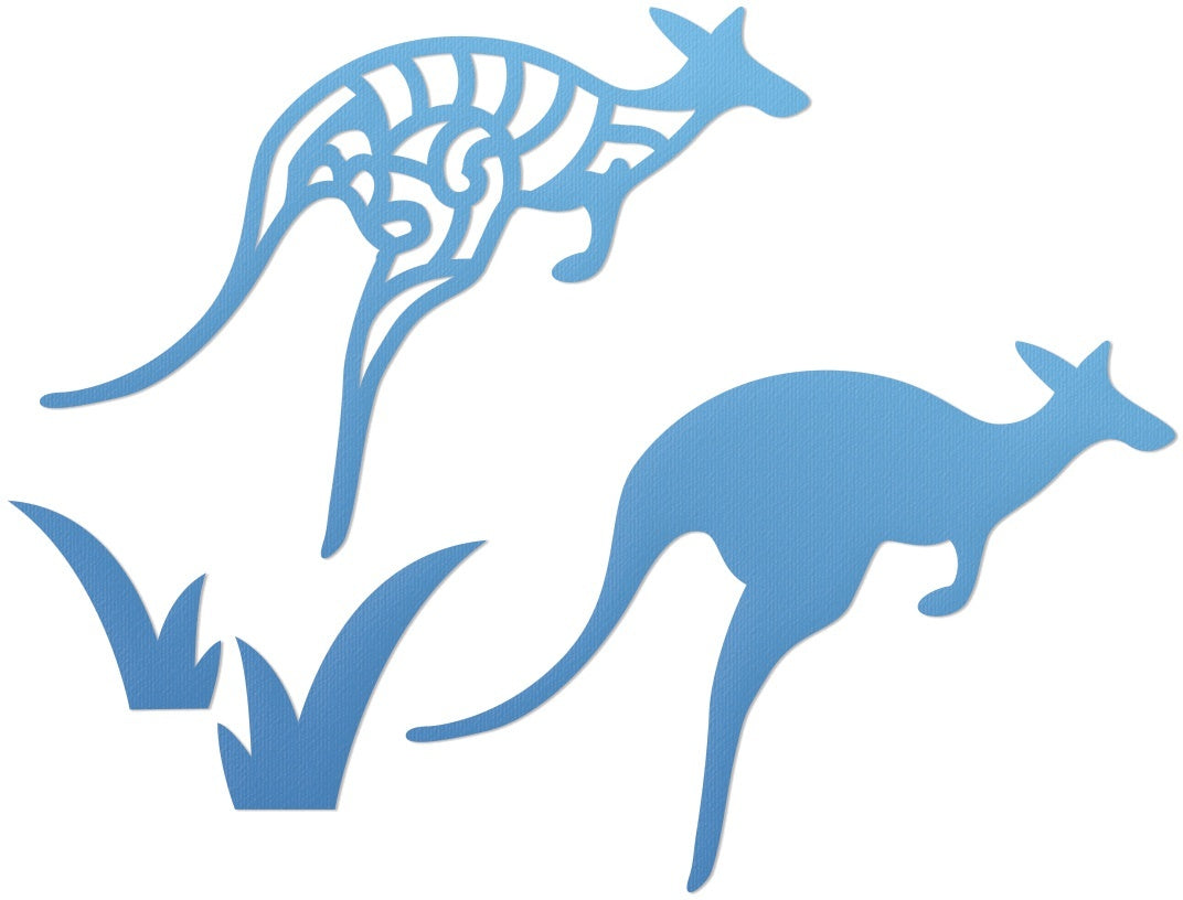 Artdeco Creations Couture Creations Silhouette Mini Dies 2/Pkg - Kangaroos 1.8"X1.8"