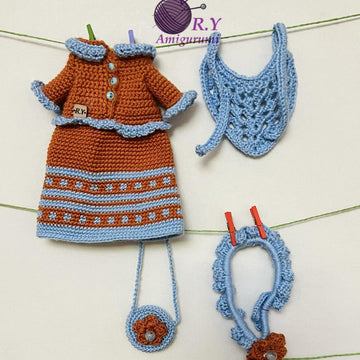 Amigurumi Lala autumn outfit