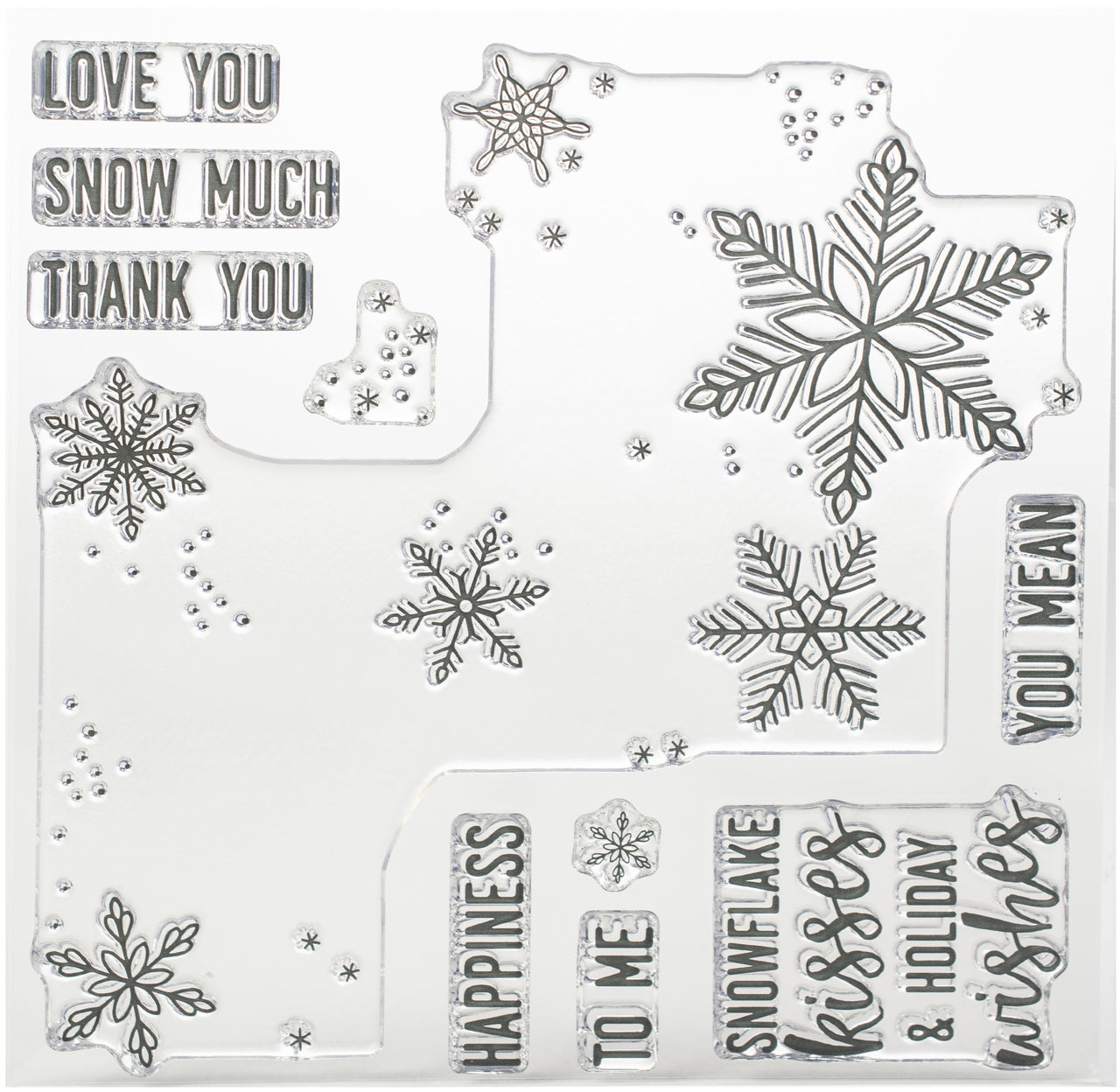 Concord & 9th Clear Stamps 6"X6" - Snowflakes Turnabout
