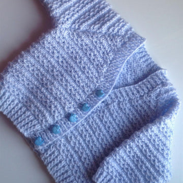 Waves of Love baby cardigan