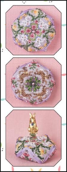 Just Nan Tiny Bunny Biscornu Chart With Beads and Ribbon Included - 2002496 -  Leaflet