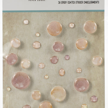 49 And Market Epoxy Coated Wishing Bubbles 38/Pkg - Cream Soda