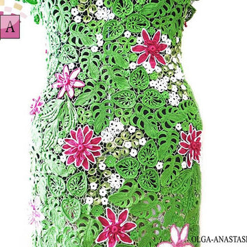 Dress with lotuses