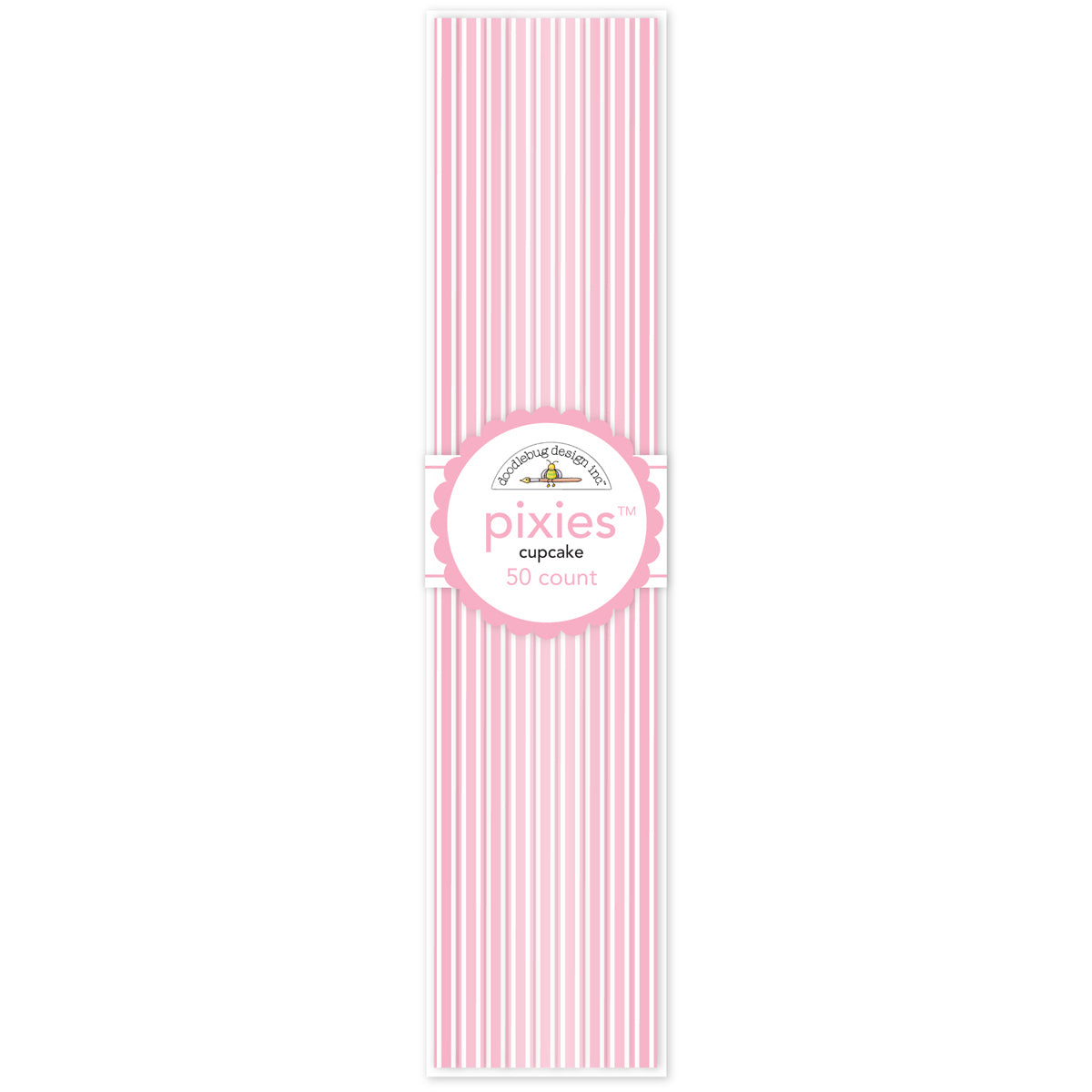 Doodlebug Monochromatic Pixies Mini Picks .125"X5" 50/Pkg - Cupcake