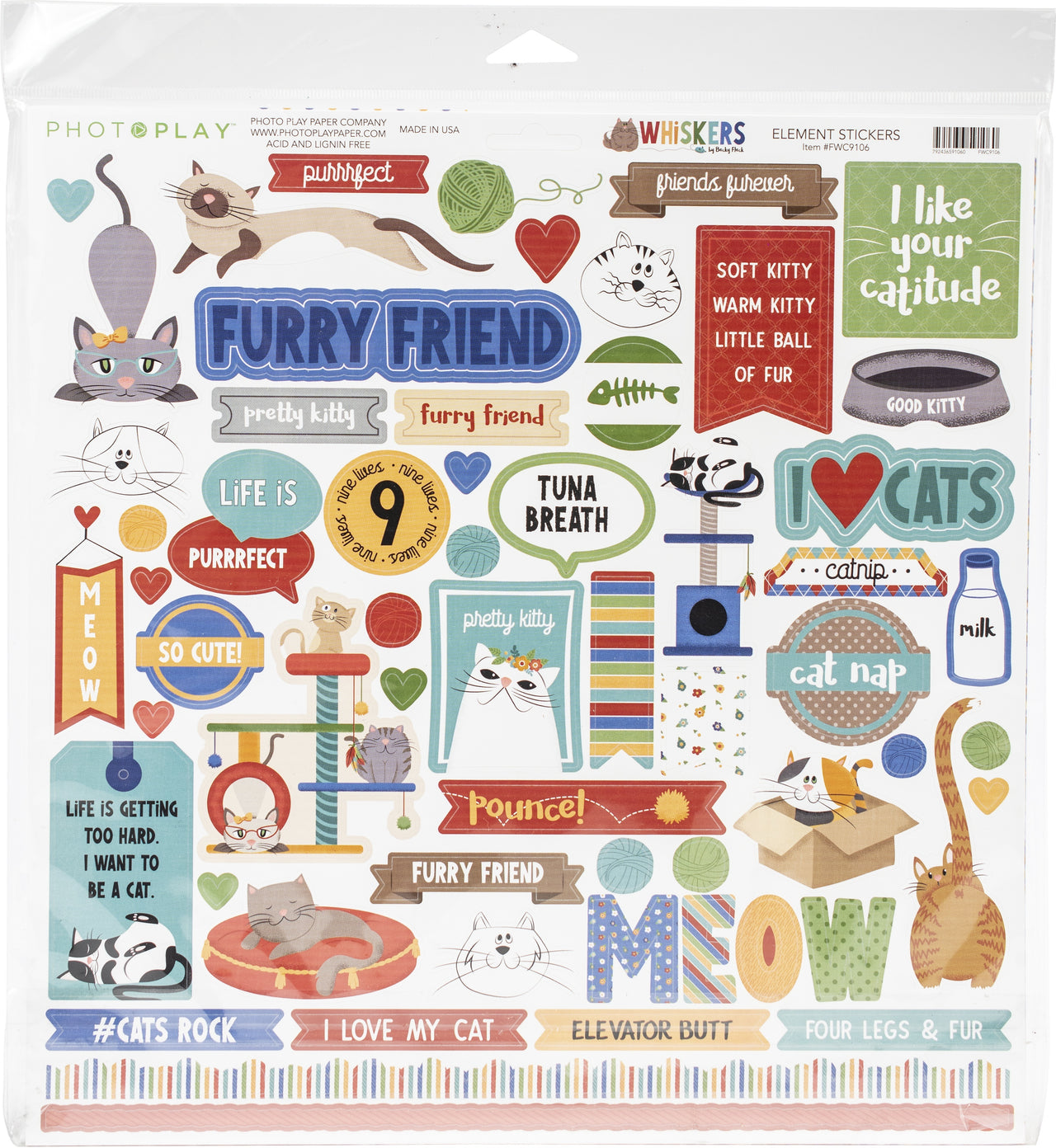 Photoplay Paper PhotoPlay Collection Pack 12"X12" - Whiskers