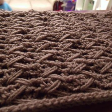 Cowl Infinity Scarf with Zig Zag Pattern