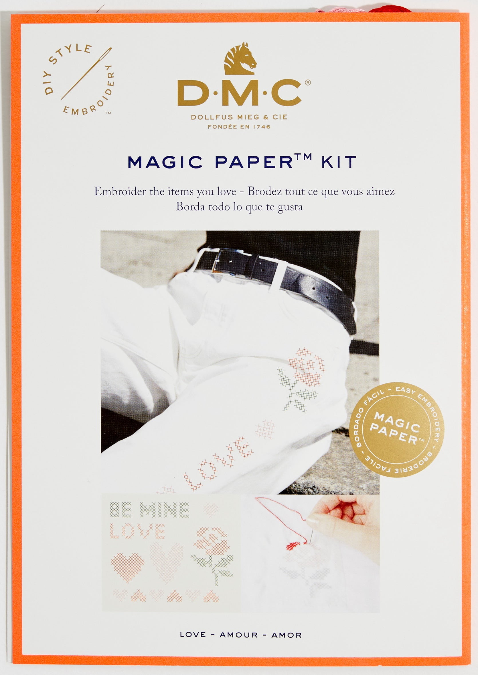 DMC Love Cross Stitch Kit - 24cm x 16cm