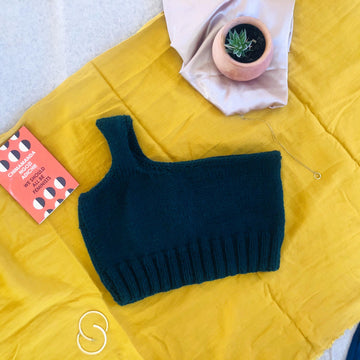 One Shoulder Knit Crop Top
