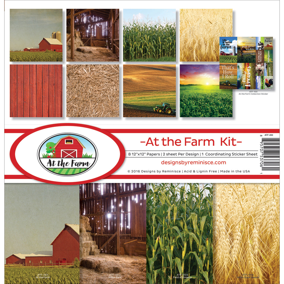 Reminisce Collection Kit 12"X12" - At The Farm