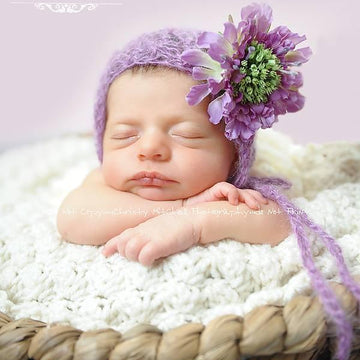 Mohair Bonnet & Wrap for Newborn