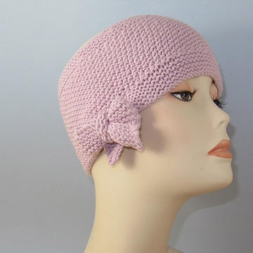 Tie Up Bow Moss (Seed) Stitch Headband Circular Knitting Pattern