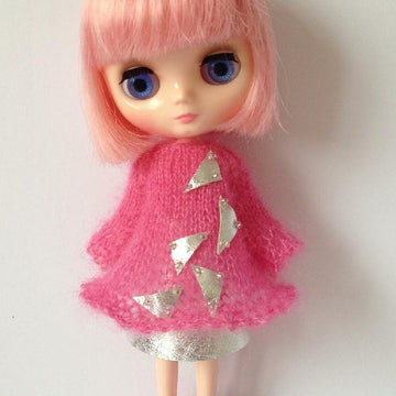 Airy Fairy tunic dress and vinyl skirt for 12" Blythe, Middie Blythe and Monster High dolls