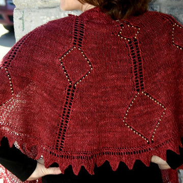 Diamond sunburst shawl