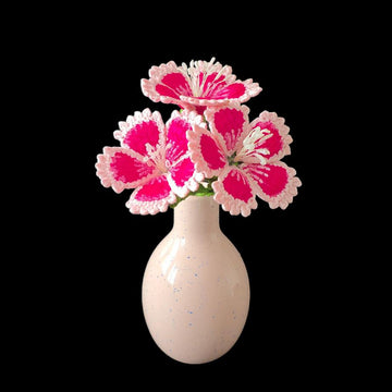 Crochet Chinese pink flowers
