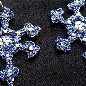 Baby Snowflake Earrings Crochet Pattern